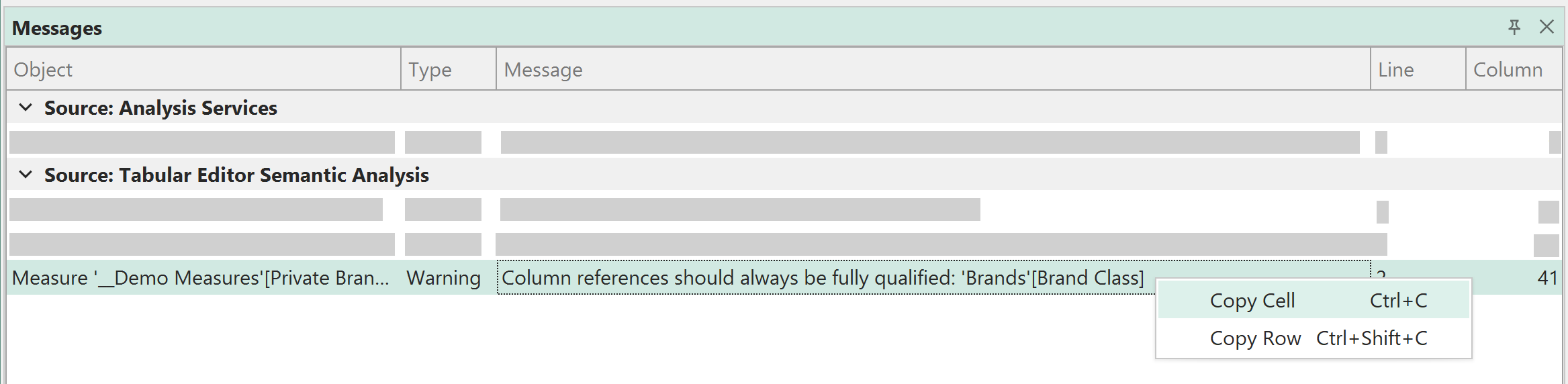 Message View Copy
